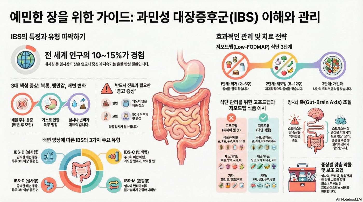 과민성 대장증후군(IBS) 완벽 가이드: 자가진단, 저포드맵 식단, 영양제 총정리