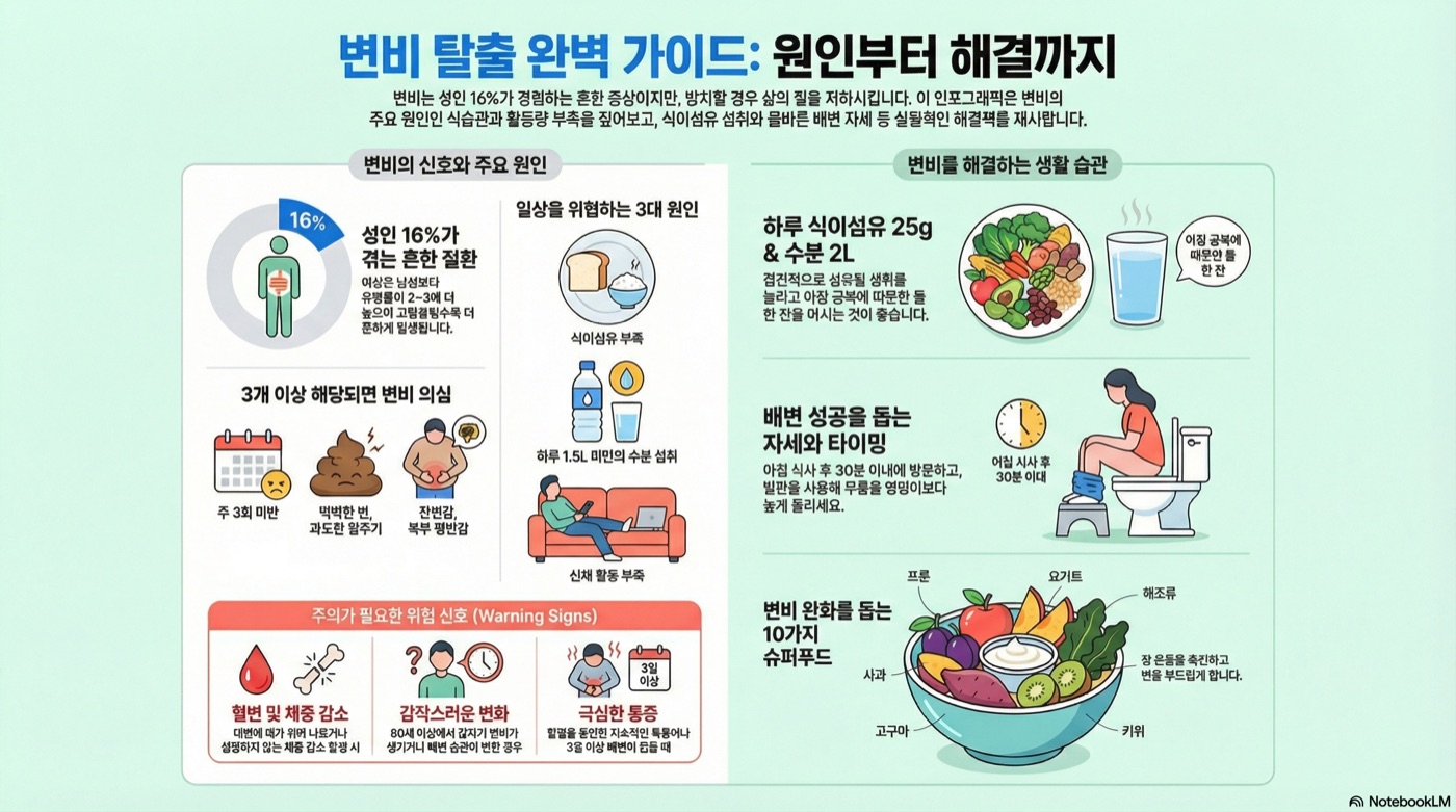 변비 완벽 가이드: 원인부터 해결법까지 총정리