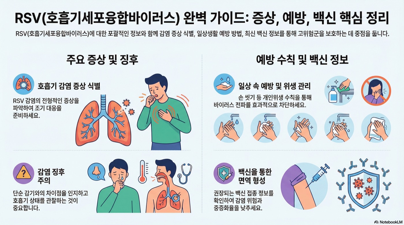 RSV(호흡기세포융합바이러스) 완벽 가이드: 증상, 예방, 백신 총정리