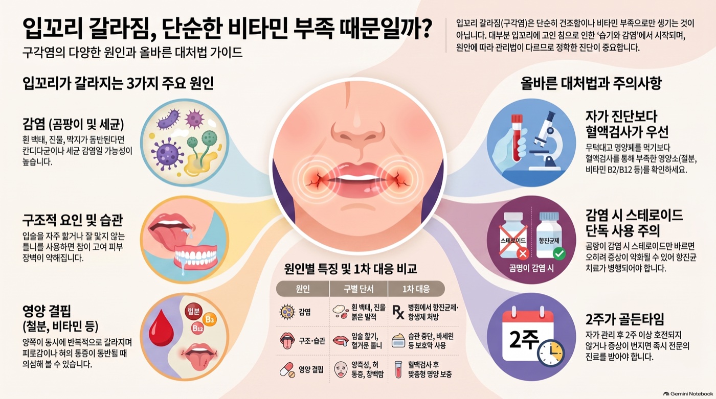 입꼬리가 자꾸 갈라지는 이유, 비타민 부족만은 아닙니다