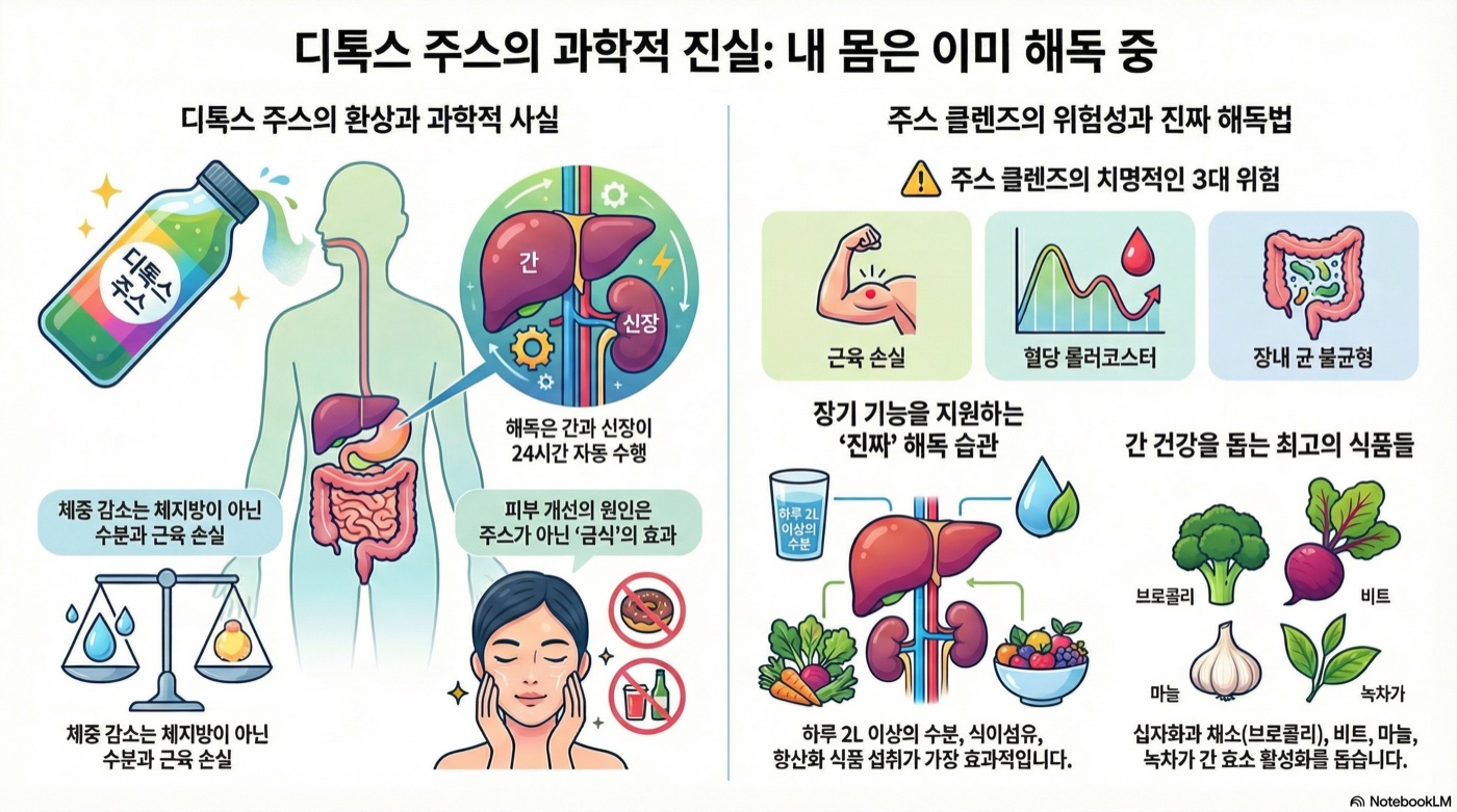 디톡스 주스로 체내 독소가 빠진다? 해독 다이어트의 과학적 진실