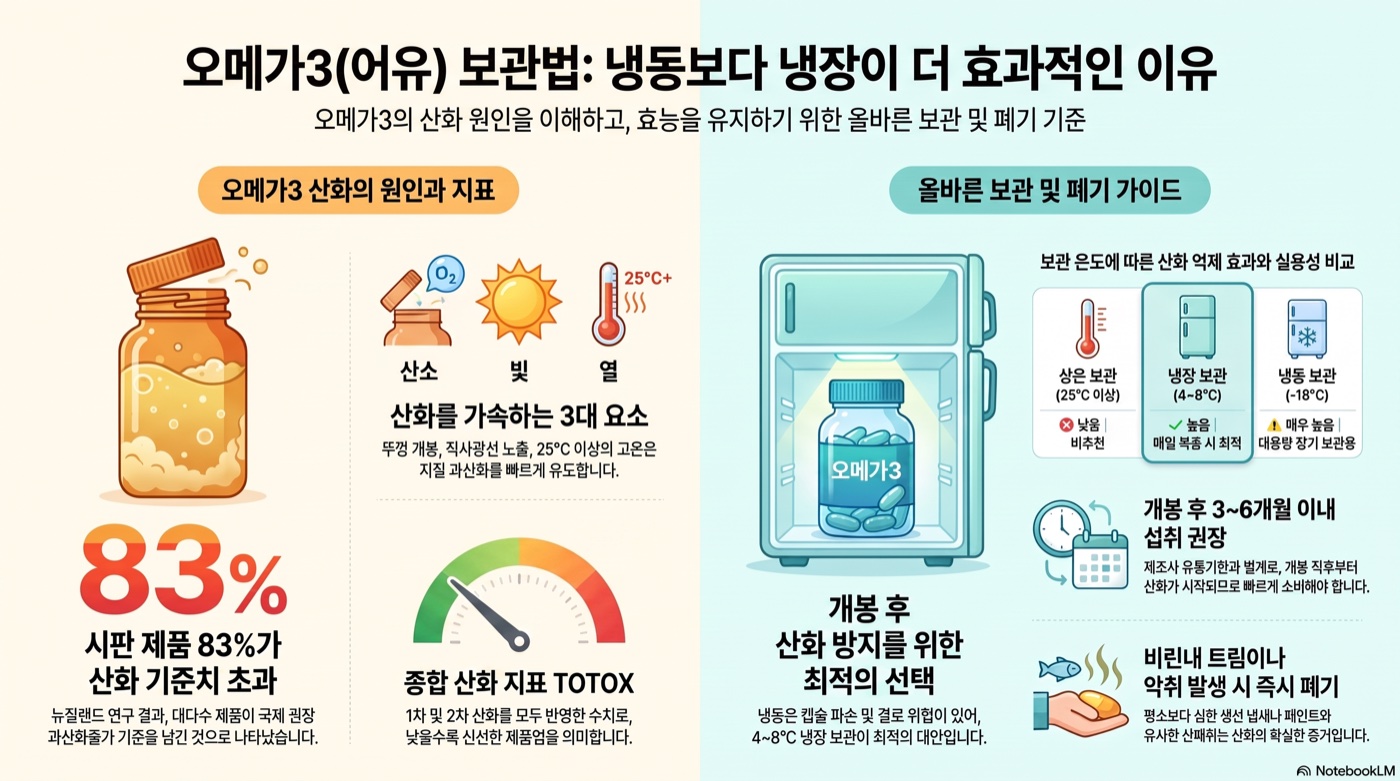 어유(오메가3) 캡슐 냉동 보관, 산화 방지에 도움될까?