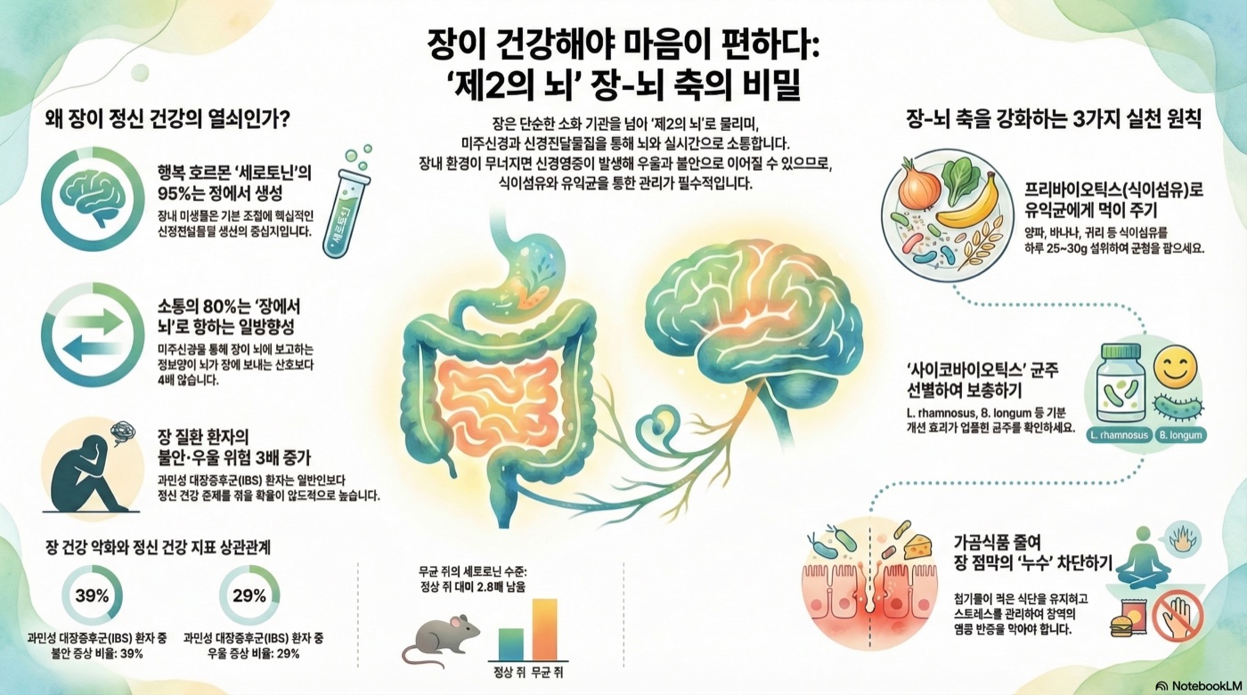 장 건강이 불안·우울에 영향을 미친다고? 장-뇌 축(Gut-Brain Axis)의 과학적 근거