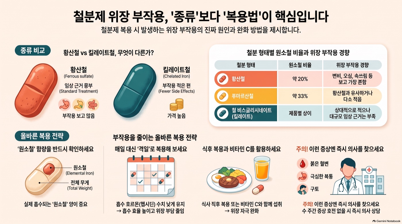 철분제 속쓰림·변비, 형태를 바꾸면 정말 나아질까