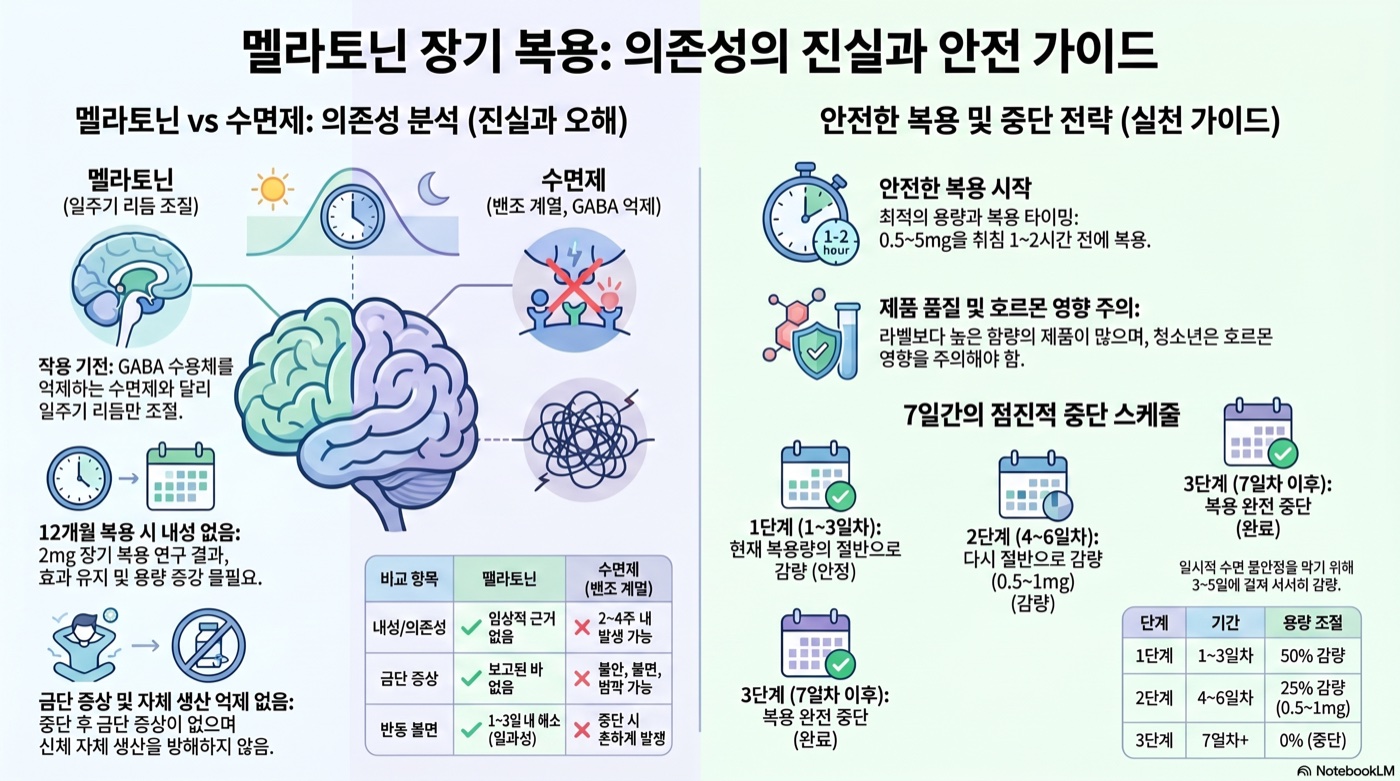 멜라토닌 오래 먹으면 의존성 생길까? 장기 복용 안전성의 진실