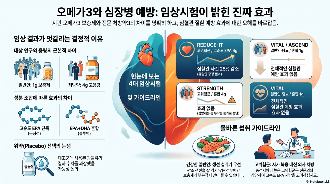 오메가3, 심장병 예방에 정말 효과 있나? 대규모 임상이 말하는 진실