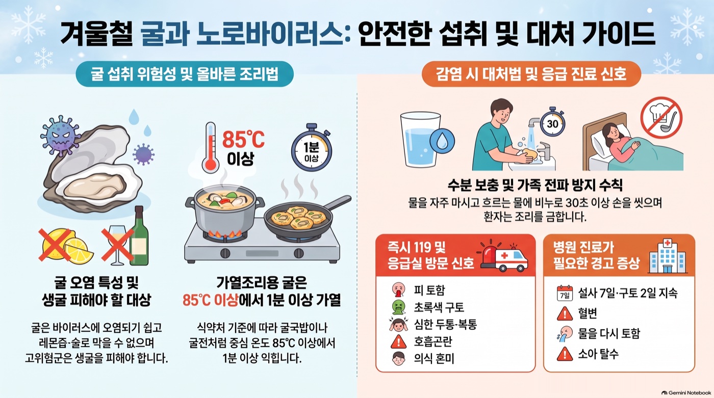 생굴 제철, 날로 먹어도 괜찮을까 — 노로바이러스 걱정 줄이는 법