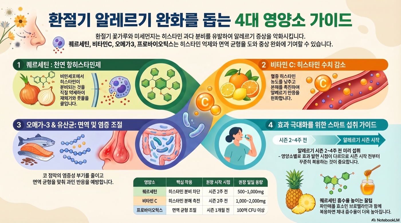 환절기 알레르기 심해졌을 때 도움 되는 영양소 4가지