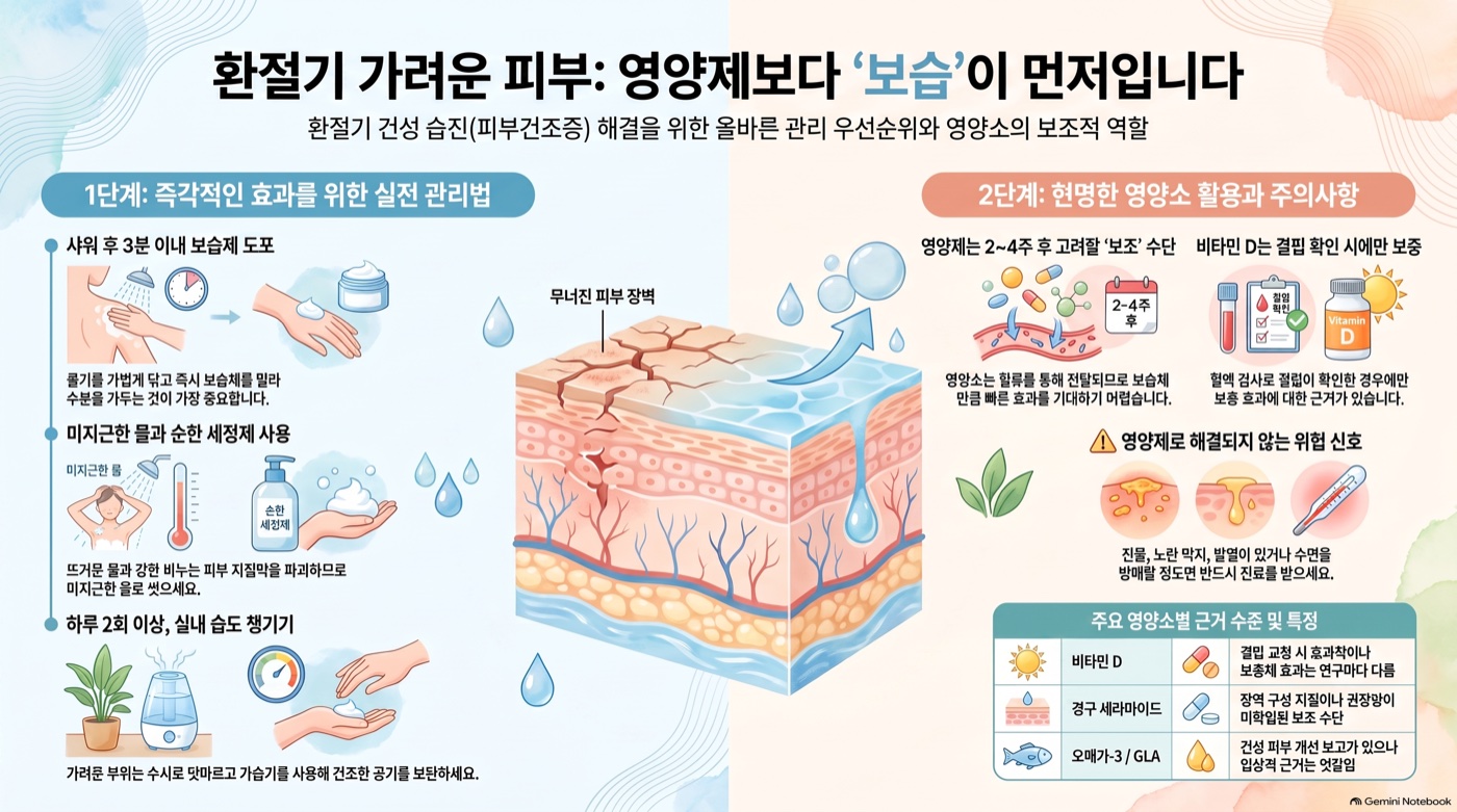 환절기 종아리·팔 가려움, 보습제 다음엔 어떤 영양소를 챙겨야 할까