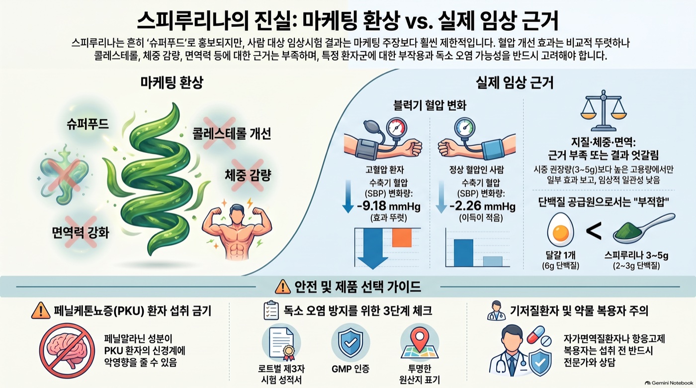 스피루리나, 사람 대상 임상시험에서는 어디까지 확인됐나