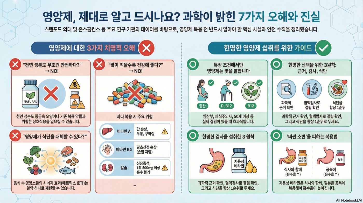 영양제, 정말 효과 있을까? 과학이 밝힌 7가지 오해와 진실