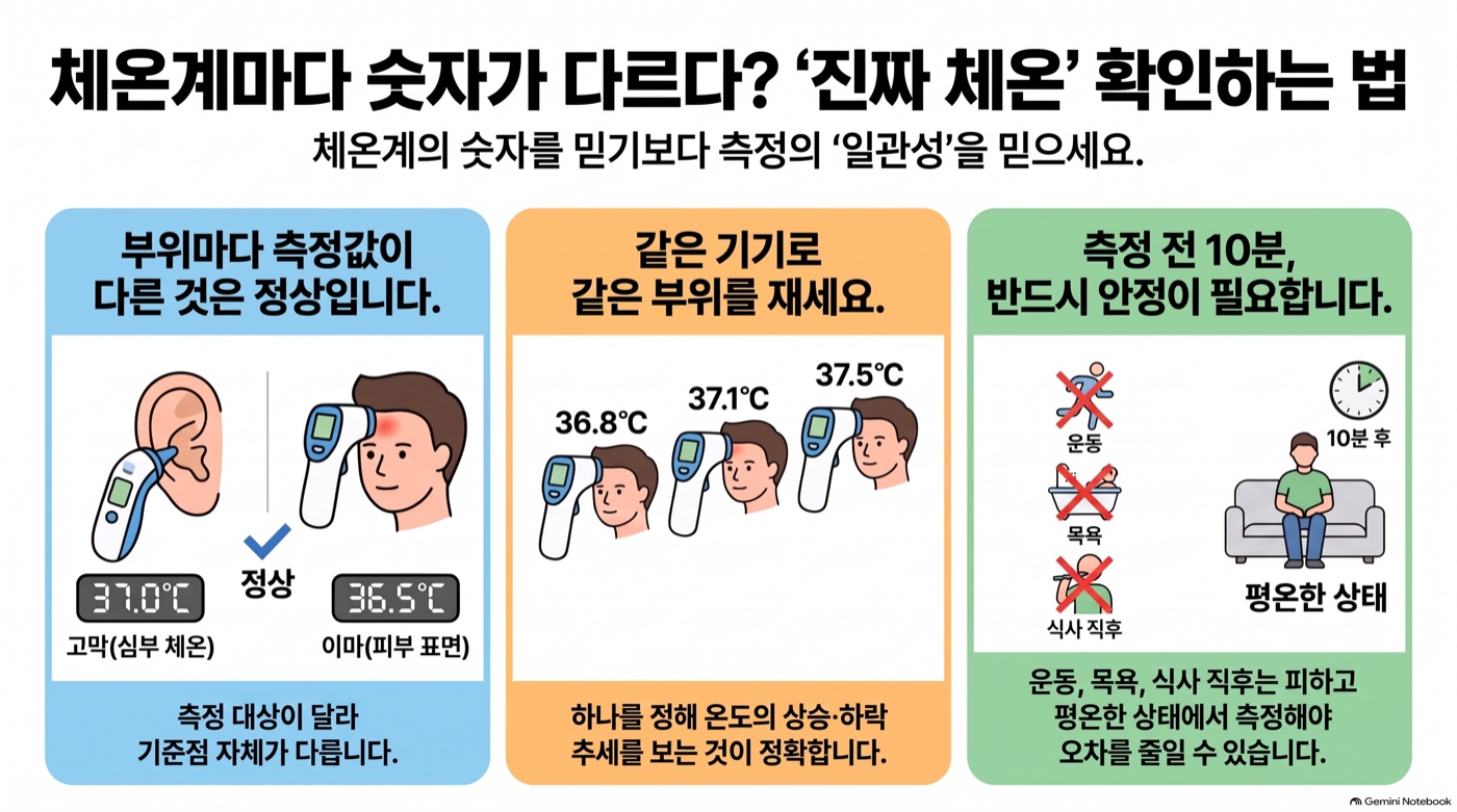 이마 체온계와 고막 체온계, 값이 다르면 뭘 믿어야 할까